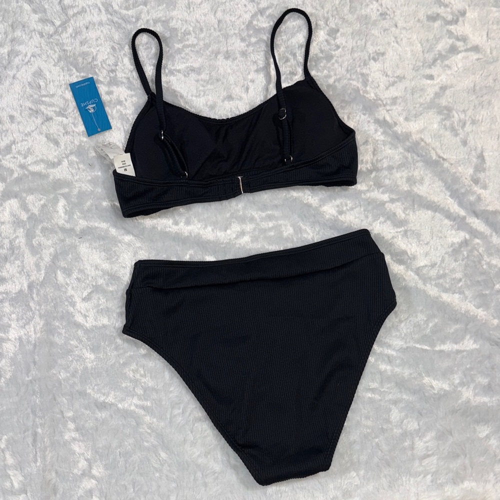 Black Ribbed Bikini Set - Picture 6 of 7